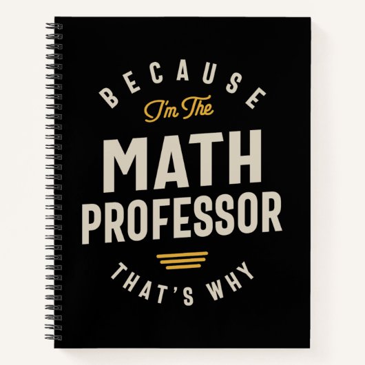 Wiskunde hoogleraar titel beroep notitieboek (Voorkant)