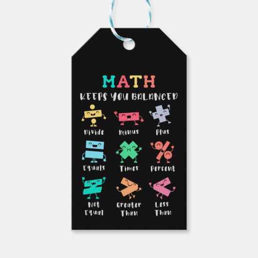 Wiskunde houdt je in evenwicht cadeaulabel (Voorkant)