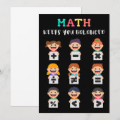 Wiskunde houdt je in evenwicht kaart (Voorkant / Achterkant)