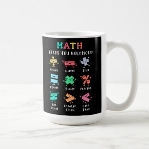 Wiskunde houdt je in evenwicht koffiemok