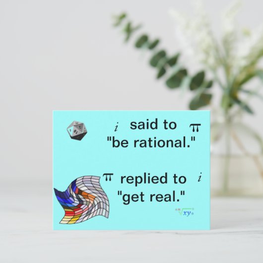 Wiskunde humor Briefkaart (Staand voorkant)