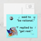 Wiskunde humor Briefkaart (Voorkant / Achterkant)