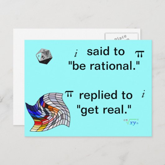 Wiskunde humor Briefkaart (Voorkant / Achterkant)