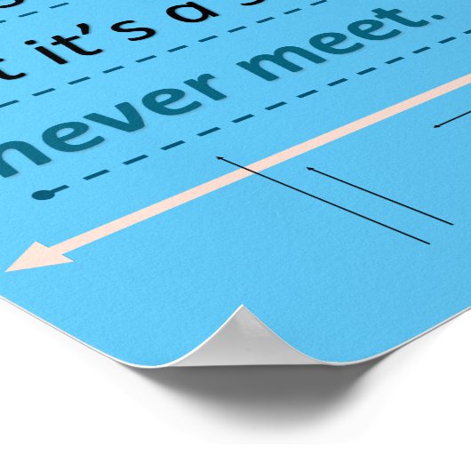 Wiskunde Humor Citaat Parallelle Lijnen Poster (Hoek)