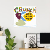 Wiskunde humor 'crunch numbers' illustratie Afdruk Poster (Thuiskantoor)
