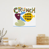 Wiskunde humor 'crunch numbers' illustratie Afdruk Poster (Keuken)