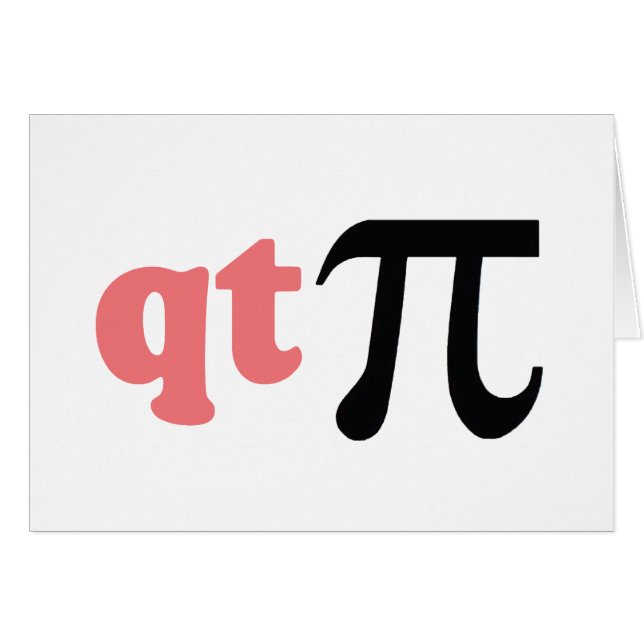 Wiskunde Humor - Cute T-shirt Pi (Voorkant Horizontaal)