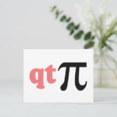 Wiskunde Humor - Cute T-shirt Pi Briefkaart (Staand voorkant)