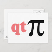 Wiskunde Humor - Cute T-shirt Pi Briefkaart (Voorkant / Achterkant)