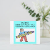 wiskunde humor diaregel briefkaart (Staand voorkant)