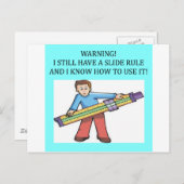 wiskunde humor diaregel briefkaart (Voorkant / Achterkant)