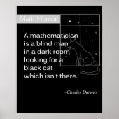 Wiskunde Humor door Charles Darwin Poster (Voorkant)