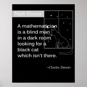 Wiskunde Humor door Charles Darwin Poster