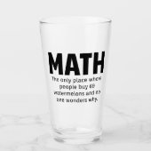 Wiskunde Humor Glas (Voorkant)