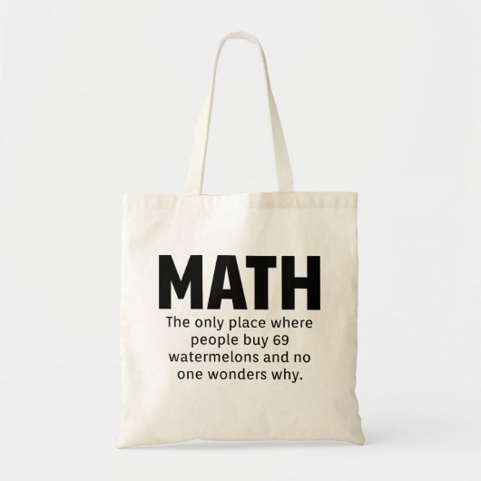 Wiskunde Humor Tote Bag (Voorkant)