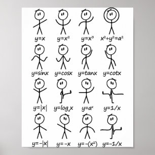Wiskunde I Stokfiguren I Functies Vergelijkingen I Poster