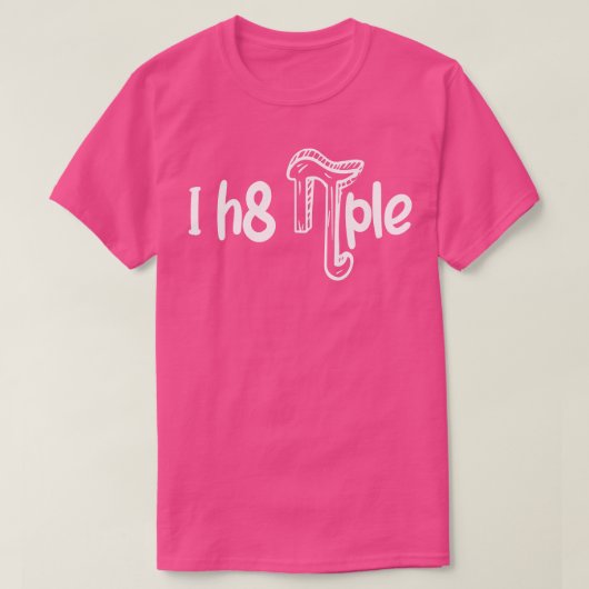 Wiskunde Ik haat mensen T-shirt (Design voorkant)
