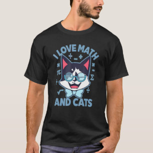 Wiskunde  Ik hou van wiskunde en katten Wiskunde T-shirt