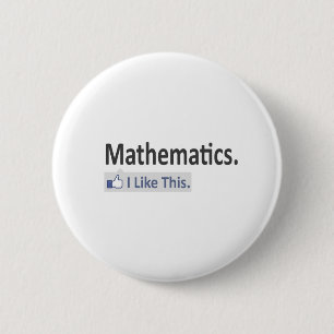 Wiskunde... ik vind dit leuk ronde button 5,7 cm