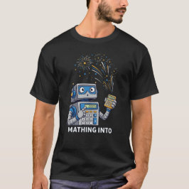 Wiskunde in 2025 Robot Wiskundeleraar Nieuwjaar T- T-shirt
