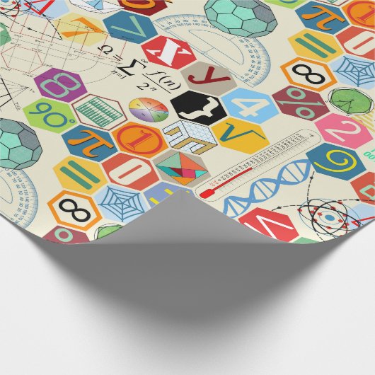 wiskunde in kleur cadeaupapier (Hoek)