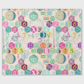 Wiskunde in kleur (roze) cadeaupapier (Vlak)