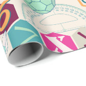 Wiskunde in kleur (roze) cadeaupapier (Rol Hoek)