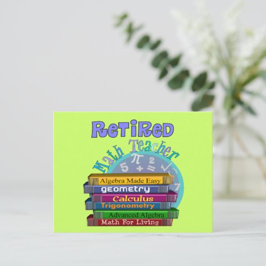 Wiskunde in ruste briefkaart (Staand voorkant)