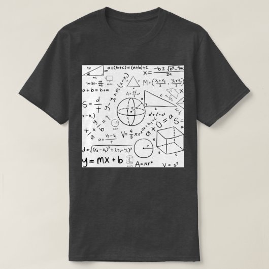 Wiskunde-indelingen T-shirt (Design voorkant)