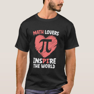 Wiskunde inspireert de wereld leuke leraar kindere t-shirt