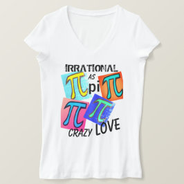 Wiskunde Irrational als Pi Blauw Geel Groen Roze Tri-Blend Shirt