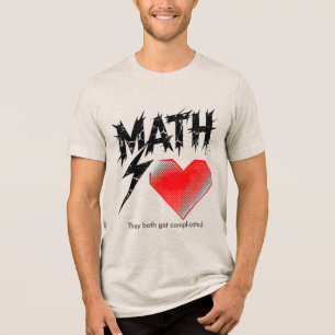 Wiskunde is als liefde grafisch T-shirt - Licht