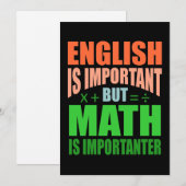 Wiskunde is belangrijke leraar-mathematische Wisku Bedankkaart (Voorkant / Achterkant)