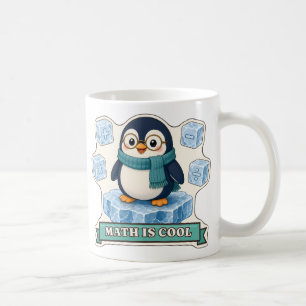 Wiskunde Is Cool Pinguïn met Wiskunde Symbool Blok Koffiemok