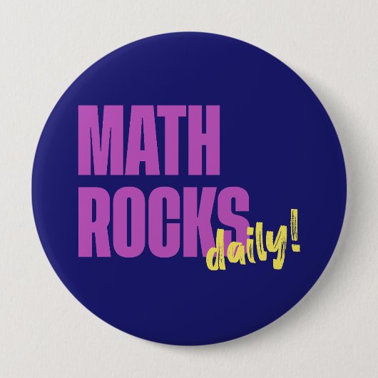 Wiskunde is Dagelijks Leuk Ronde Button 4,0 Cm (Voorkant)