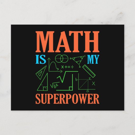 Wiskunde is de Wiskunde van de wiskunde van Superp Briefkaart (Voorkant)