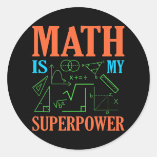 Wiskunde is de Wiskunde van de wiskunde van Superp Ronde Sticker