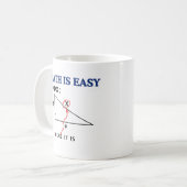 wiskunde Is Easy Funny Coffee Mok - Cadeau voor st (Voorkant links)