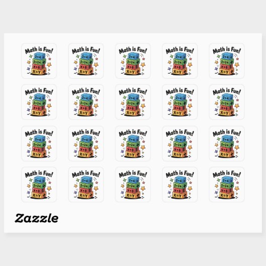 Wiskunde is een leuke sticker (Vel)