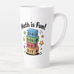Wiskunde is een leuke sticker latte mok