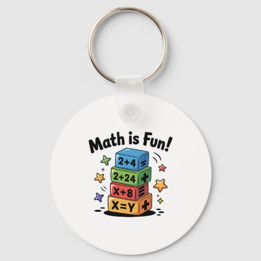Wiskunde is een leuke sticker sleutelhanger (Voorkant)