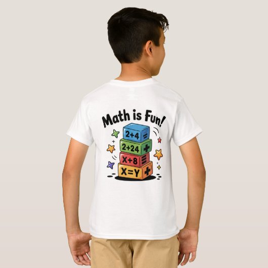 Wiskunde is een leuke sticker t-shirt (Achterkant volledig)
