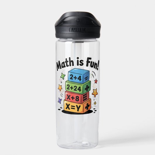 Wiskunde is een leuke sticker waterfles (Achterkant)