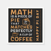 Wiskunde is een Piece of Pie Pi symbool Happy Pi D Servet (Voorkant)