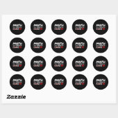 Wiskunde is een stuk PI dat geen Pi-day Funny Gift Ronde Sticker (Vel)