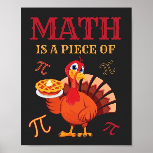 Wiskunde is een stuk pi - Turkije dat een pietlutt Poster (Voorkant)