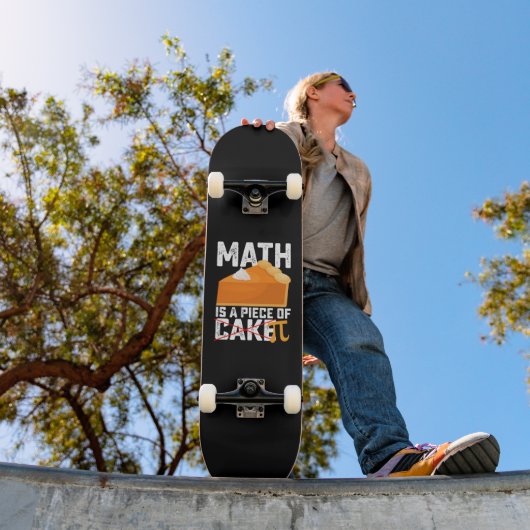 Wiskunde is een stuk taart Pi-dag grappig Persoonlijk Skateboard (Buiten 1)