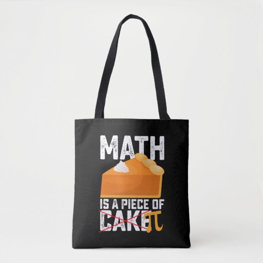 Wiskunde is een stuk taart Pi-dag grappig Tote Bag (Voorkant)