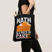 Wiskunde is een stuk taart Pi-dag grappig Tote Bag (Dichtbij)