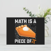 Wiskunde is een stukje pi-dagtaartwiskunde kaart (Staand voorkant)